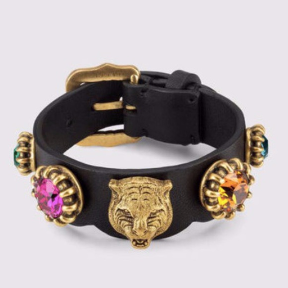 Gucci Jewelry - New Gucci Tiger Head Leather Buckle Bracelet